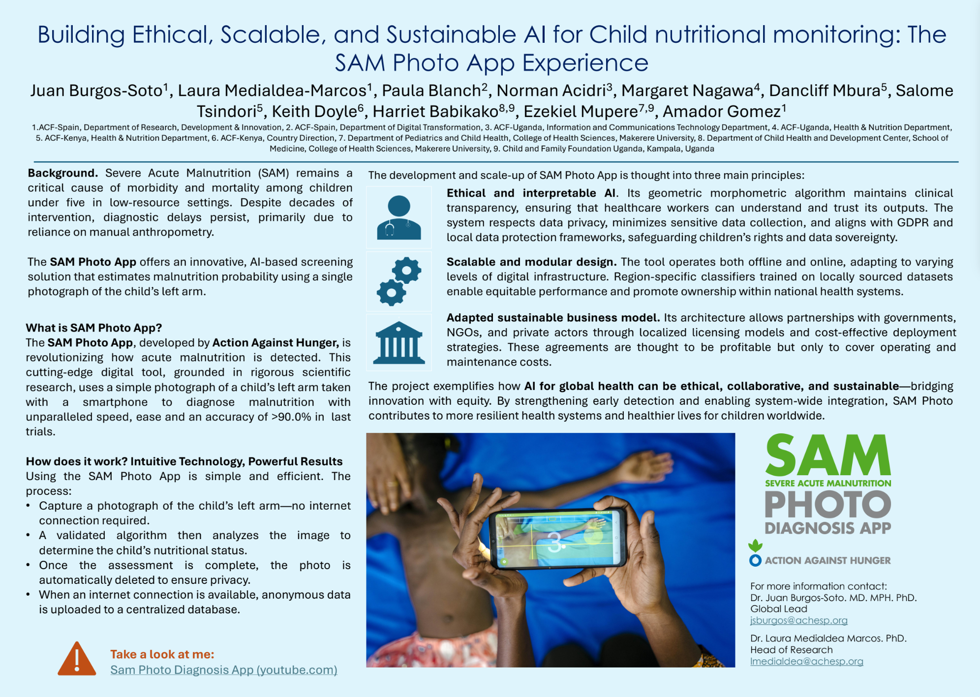 Poster preview for Building Ethical, Scalable, and Sustainable AI for Child nutritional monitoring: The  SAM Photo App Experience